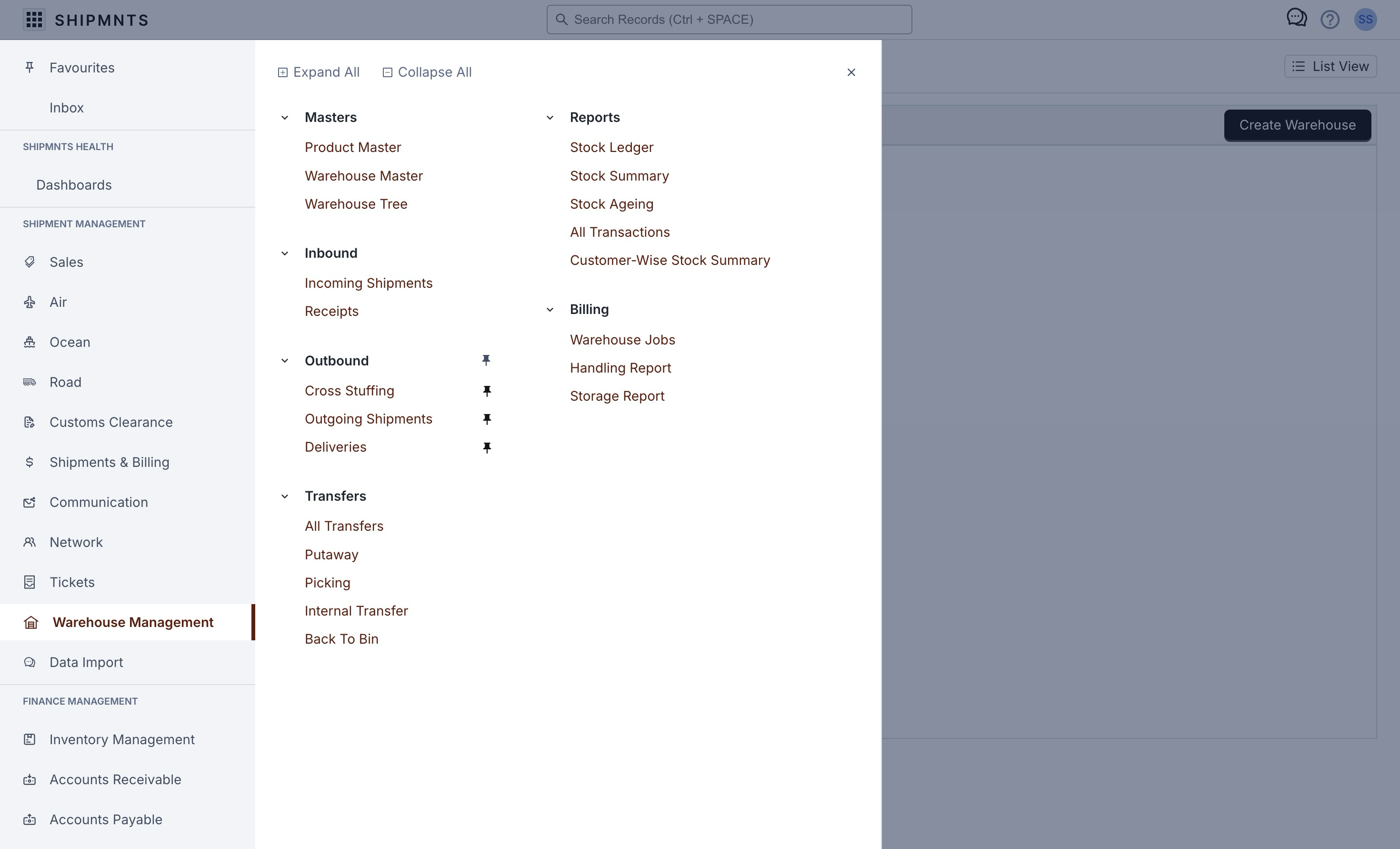 Comprehensive Warehouse Reports